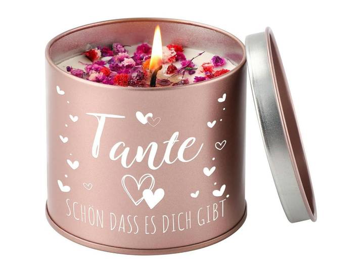 Duftkerze Tante Lavendel 50 Stunden Brenndauer, Mehrfarbig, Paraffin, 7.5 cm, Dekoration, Kerzen & Kerzenhalter, Duftkerzen