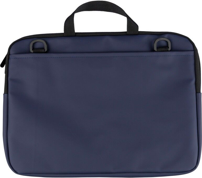 Sacoche personnalisée pour ordinateur portable en PU recyclé Rafi bleu