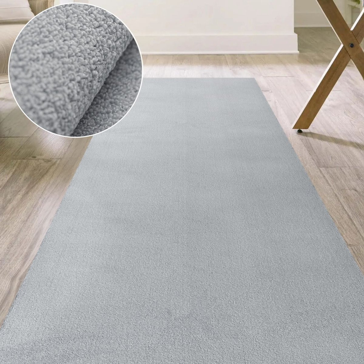 ANRO Badmat Grijs 60x120 cm - Dun 3 mm - Antislip