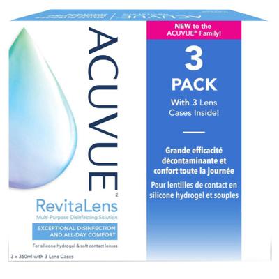Acuvue Revitalens Lenzenvloeistof Zachte Lenzen Trio Promo 3x360 ml Flüssigkeit
