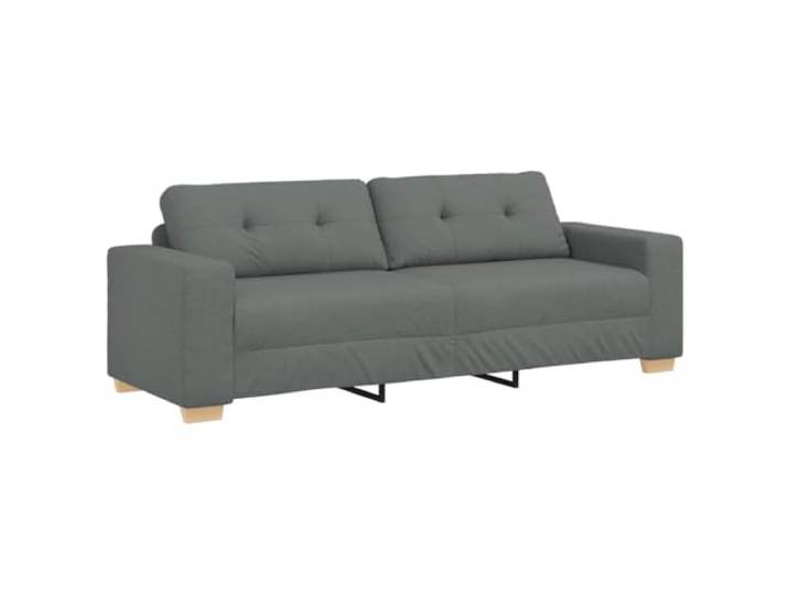 TEKGHUT 3-Sitzer-Sofa Dunkelgrau 220x78x80 cm Stoff Polyesterstoff,Multiplex und Metallrahmen,stabile