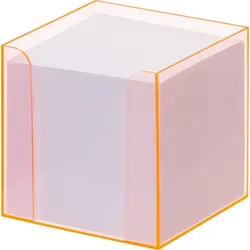 folia Zettelbox transparent orange