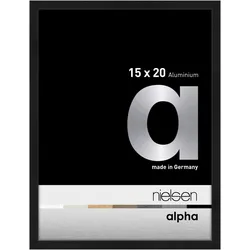 Nielsen Bilderrahmen Alpha Aluminium Normalglas / Floatglas / 15 x 20 / Schwarz ...