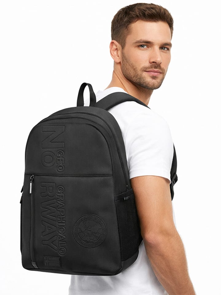 Geographical Norway Rucksack "Sofortable" in Schwarz - (B)30 x (H)40 x (T)12 cm - onesize