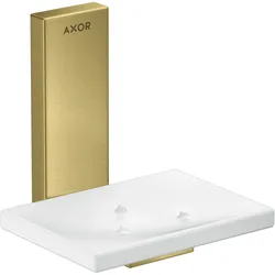 hansgrohe AXOR UNIVERSAL Rectangular Seifenschale, Metall, Ablage Glas, 42605950, Farbe: Brushed Brass