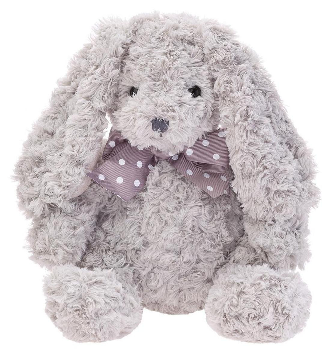 Beppe Grijze knuffelkonijn Caramen met strik, pluche, 28 cm