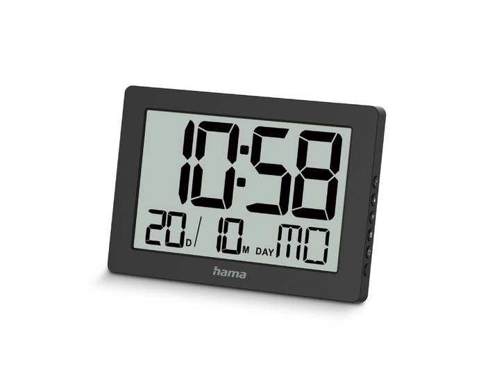 Uhr HAMA Digitale Wanduhr Ko Tao , Schwarz , schwarz, Wanduhren, Uhr, Tischuhr