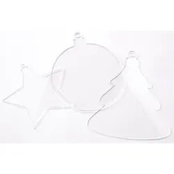 Kunststoff-Malscheiben "Weihnachten", 3 Stück