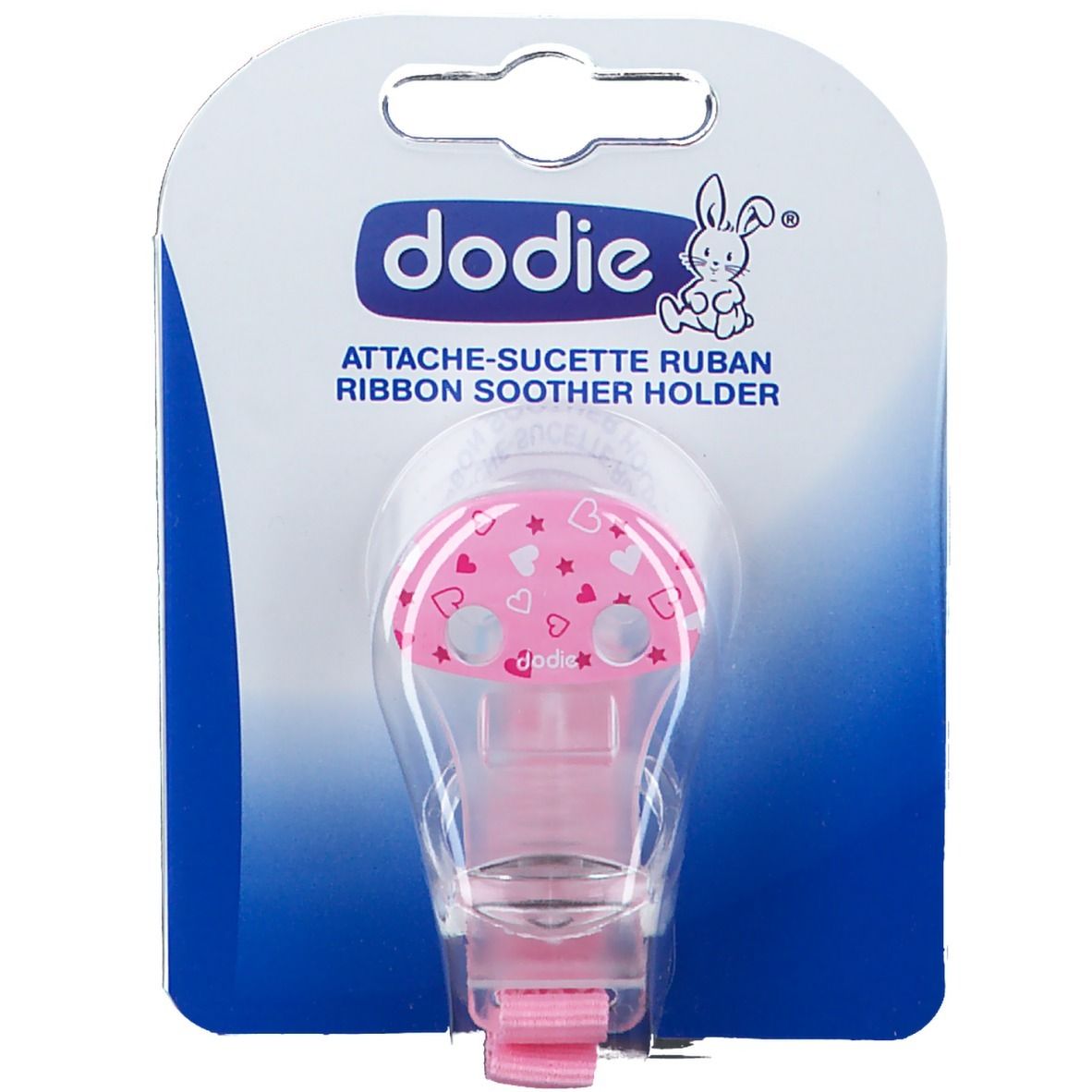 Dodie Fopspeenhouder Lint+Clip NM 1 St Schnullerkette