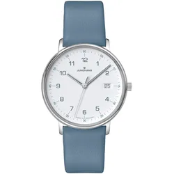 Junghans FORM Damen Quarz Lederband Blau Damenuhr 47/4456.00