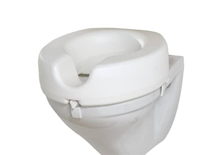 WENKO WC Sitz-Erhöhung Secura - 150 kg Tragkraft, Kunststoff, 41.5 x 17 x 44 cm, Weiß