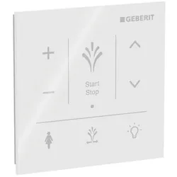 Geberit AquaClean Wandbedienpanel 147041SI1 zur Aufputz-Montage, Oberfläche Glas/Farbe weiß