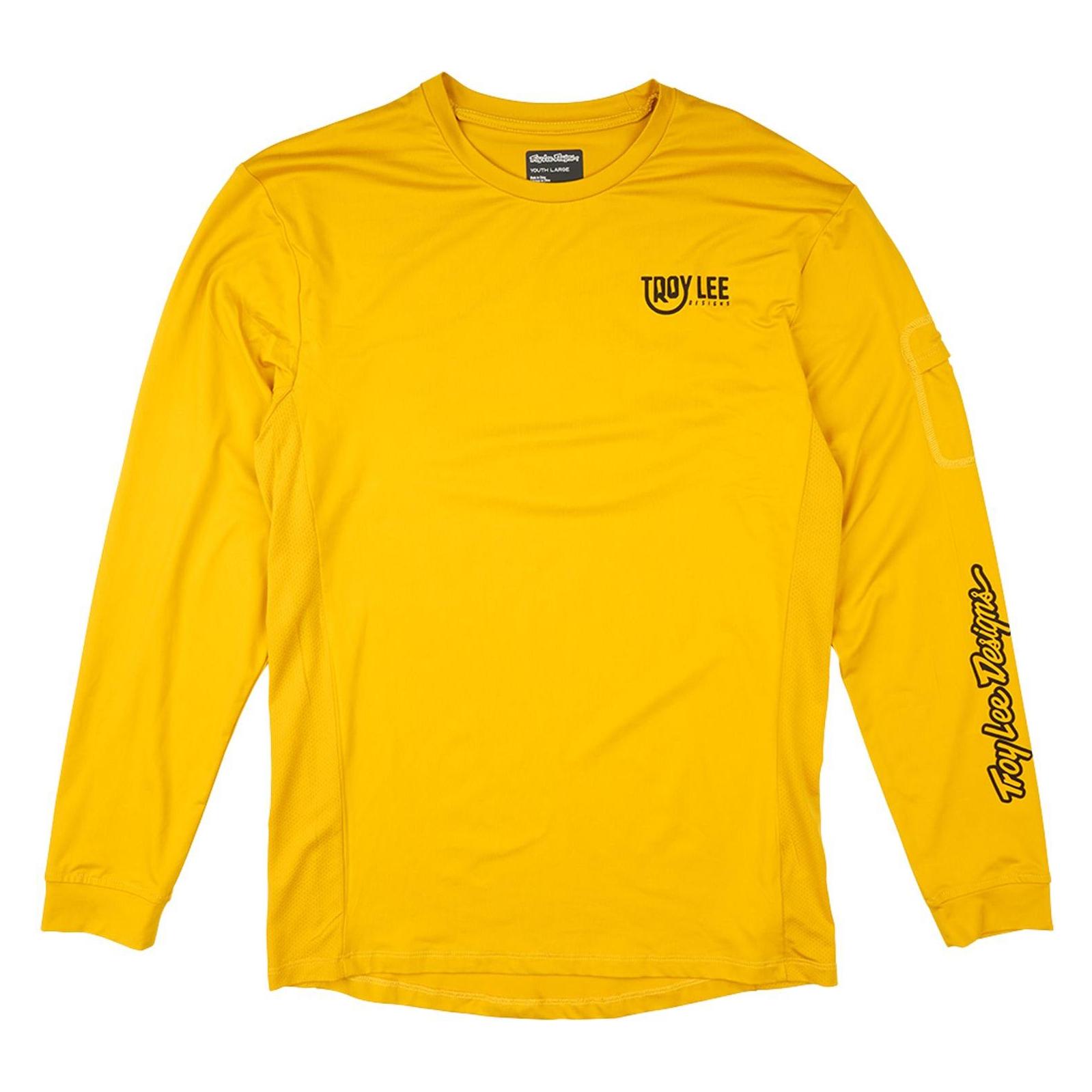 Troy Lee Designs Ruckus Ride LS Tee, Eyez, safron, youth S (S) (386020002)