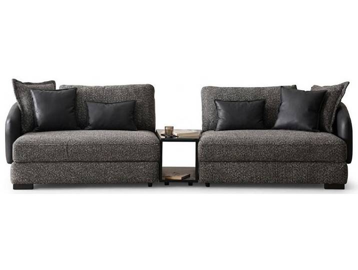 Xlmoebel 3-Sitzer 3-Sitzer Sofa Grau Wohnzimmer Stil modern bequem geräumig, 1 Teile