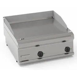 KBS Gastrotechnik Elektro-Grillplatte glatt hartverchromt mit 2 Heizzonen Tischgerät