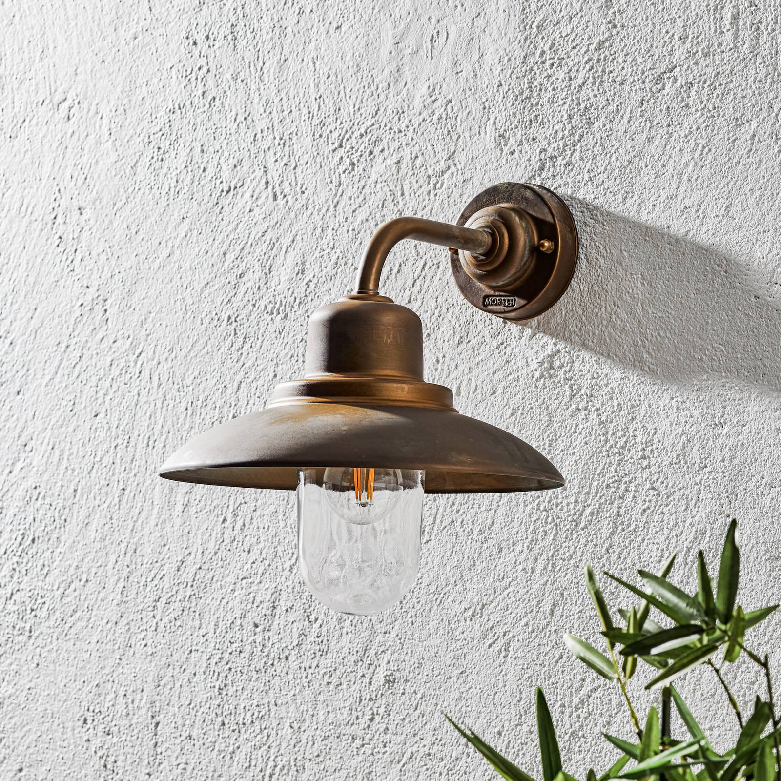 Moretti Luce Outdoor Wall Light SUSA, Bronze / antique brass, Brass, Country House / Rustic, Outdoor Wall Light
