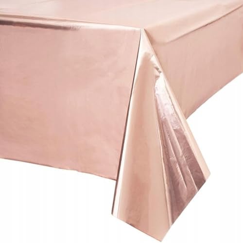 Unique Party Supplies 53273 Kunststof Tafelkleed - Roségoud Folie - B: 2,74 m, D: 1,37 m