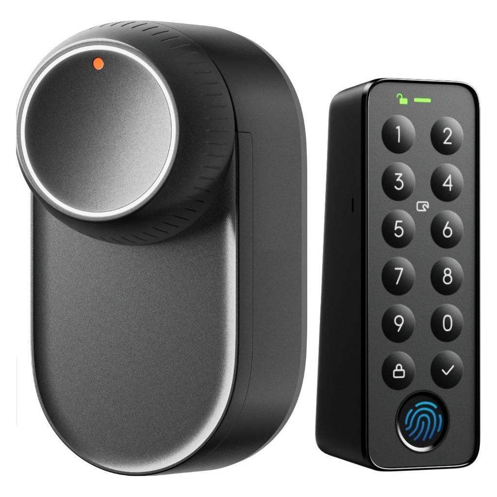 SwitchBot Smart Lock Ultra (Elektronische Zahlenkombination, Fingerabdruck, Smartphone) (W5600000-BUNDLE-KEYPAD-HUB)