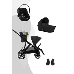 Cybex Gazelle S LUX Travel System - Essential S, Farbe: Moon Black / Black