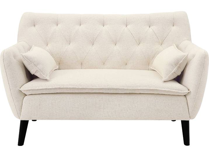 2-Sitzer GOODPRODUCT Janna , beige (creme), B:132cm H:82cm T:80cm, Sofas, 2-Sitzer, inklusive 2 Zierkissen