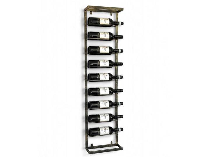 DanDiBo Weinregal Metall Wand Schwarz 120 cm, 30x120x12 cm, Weinregale