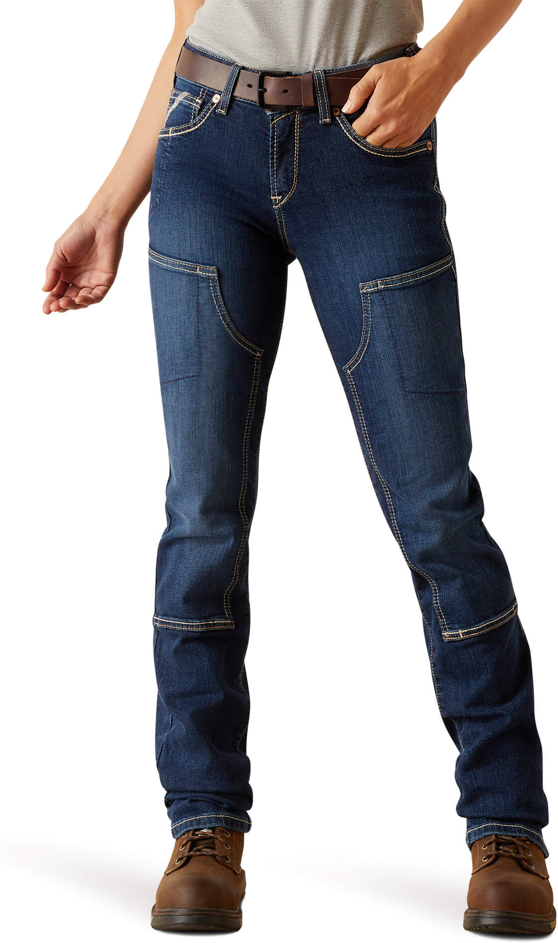 Women's Rebar DuraStretch Riveter Double Front Straight Jean, Size: 32 Short by Ariat