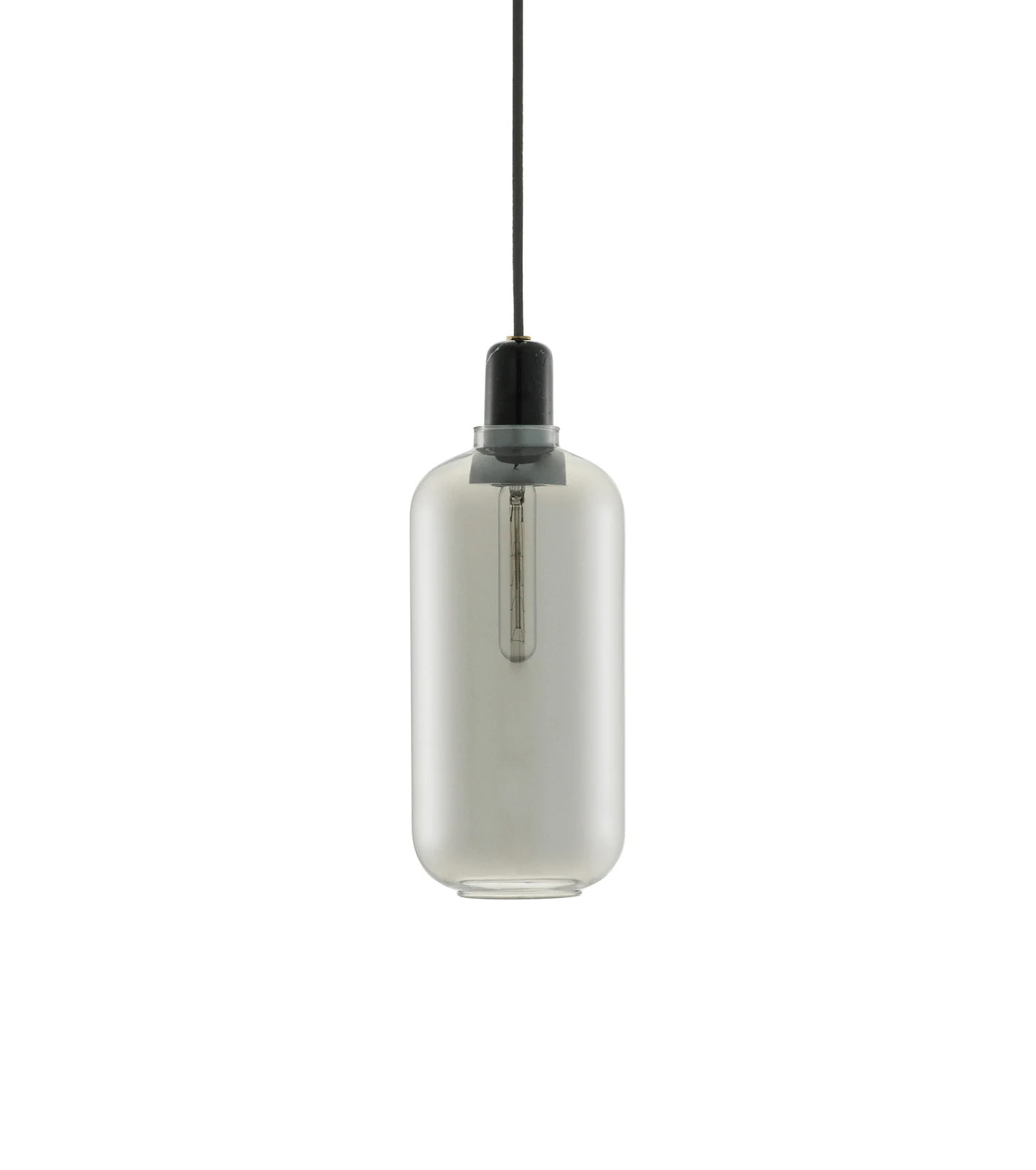 Normann Copenhagen Amp Hanglamp Groot Smoke/Zwart