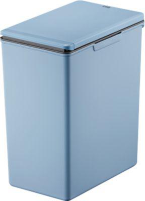 EKO Abfalleimer Morandi Touch, platzsparend, Touch Bar-Mechanismus, Kunststoff, B 206 x T 325 x H 400 mm, 20 Liter, blau