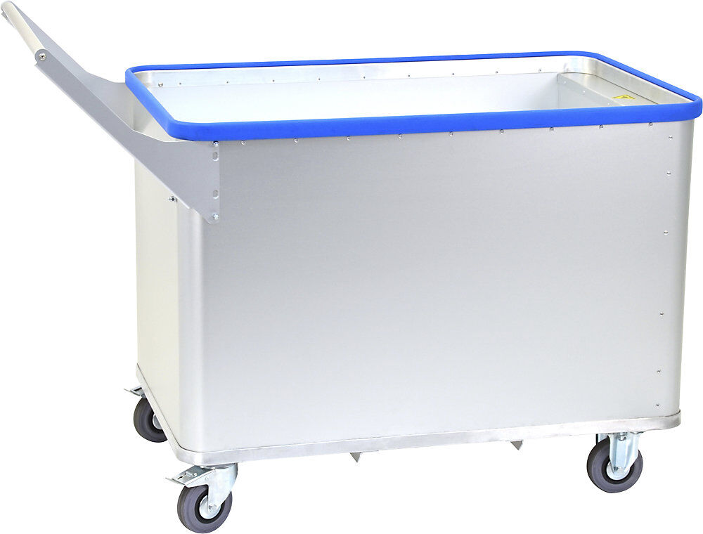 Federbodenwagen D, Oberfläche eloxiert, Volumen 380 l, mit Quick Grip Gmöhling