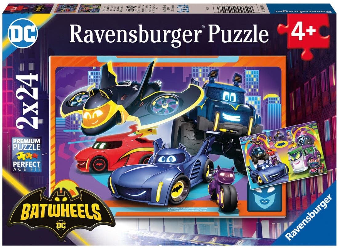 Ravensburger Batwheels 2x24pc Jigsaw Puzzle Set for Kids, Ages 4 and Up, 48 Piece Puzzle, Ravensburger Brand