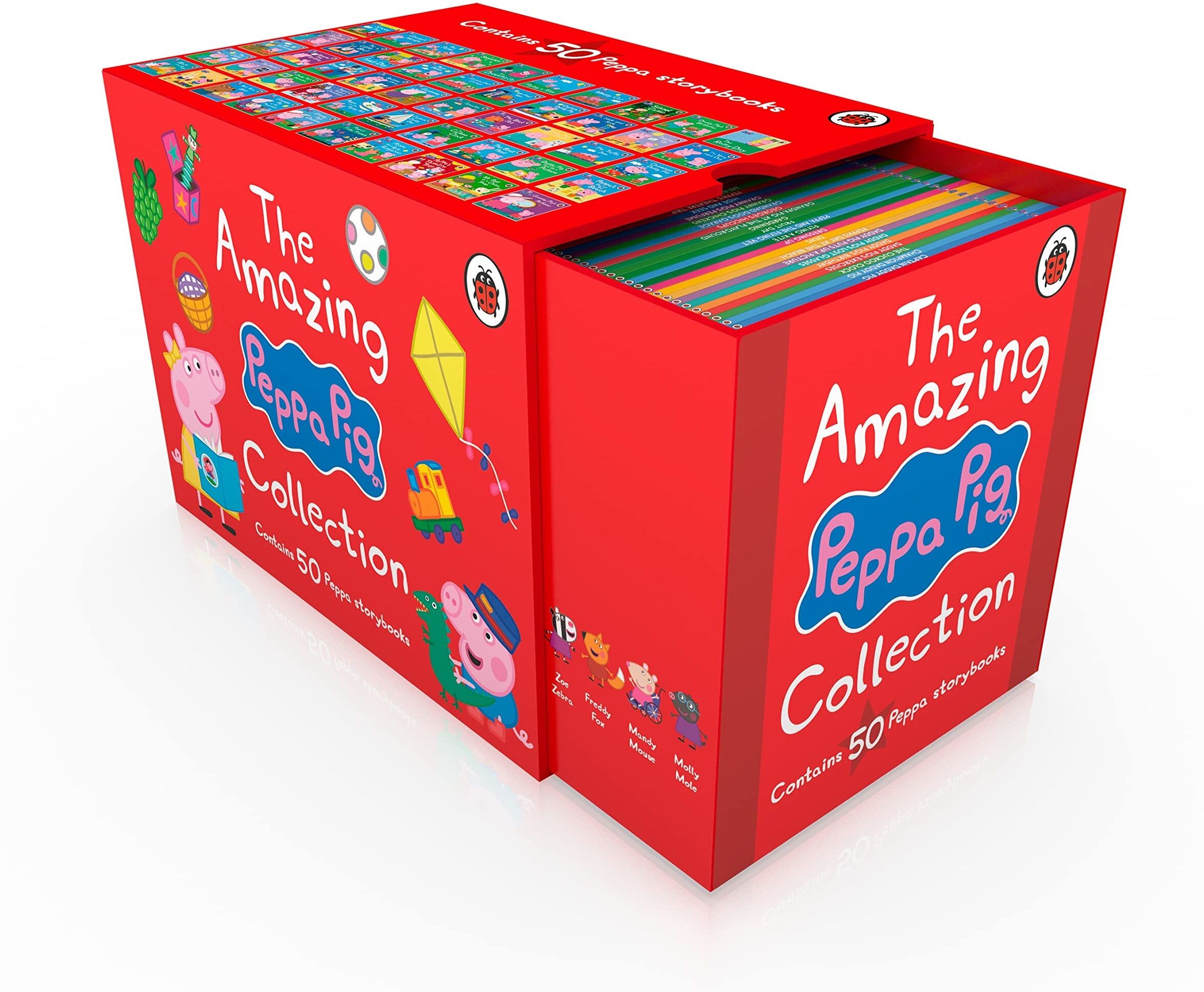 Ladybird Peppa Pig The Amazing Collection 50 Books Box Set   Red Box Complete 1-50 Children's Story Books   Peppa, George, Mummy & Daddy Pig