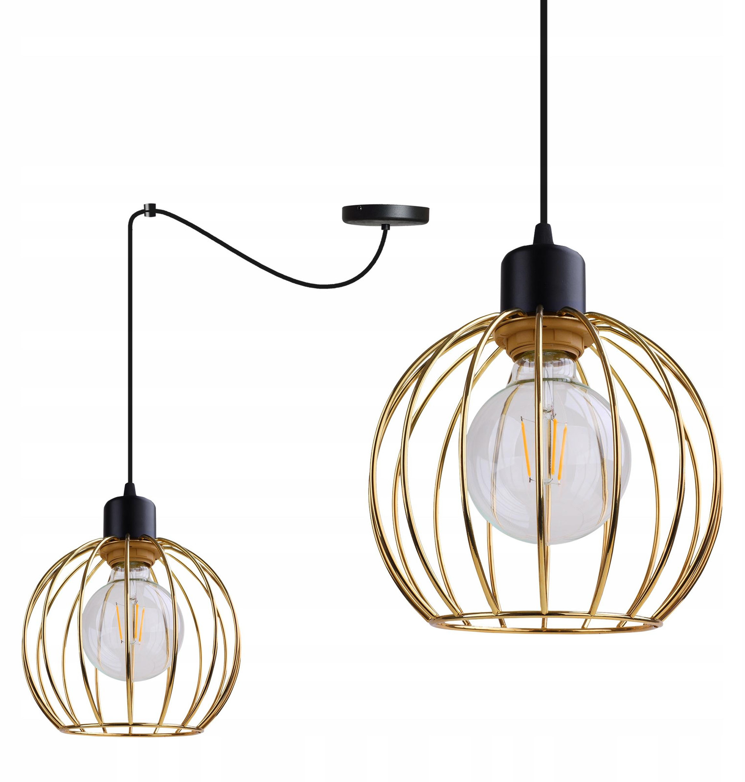Light Hom Gouden Spinnenweb Plafondlamp in Industriële Stijl