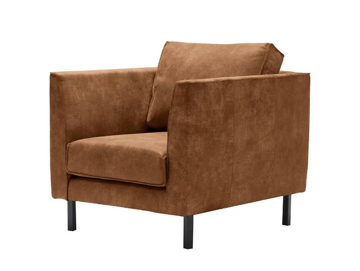Fauteuil Esquire Marron Cuir Fortesa 77 x 80 x 96cm