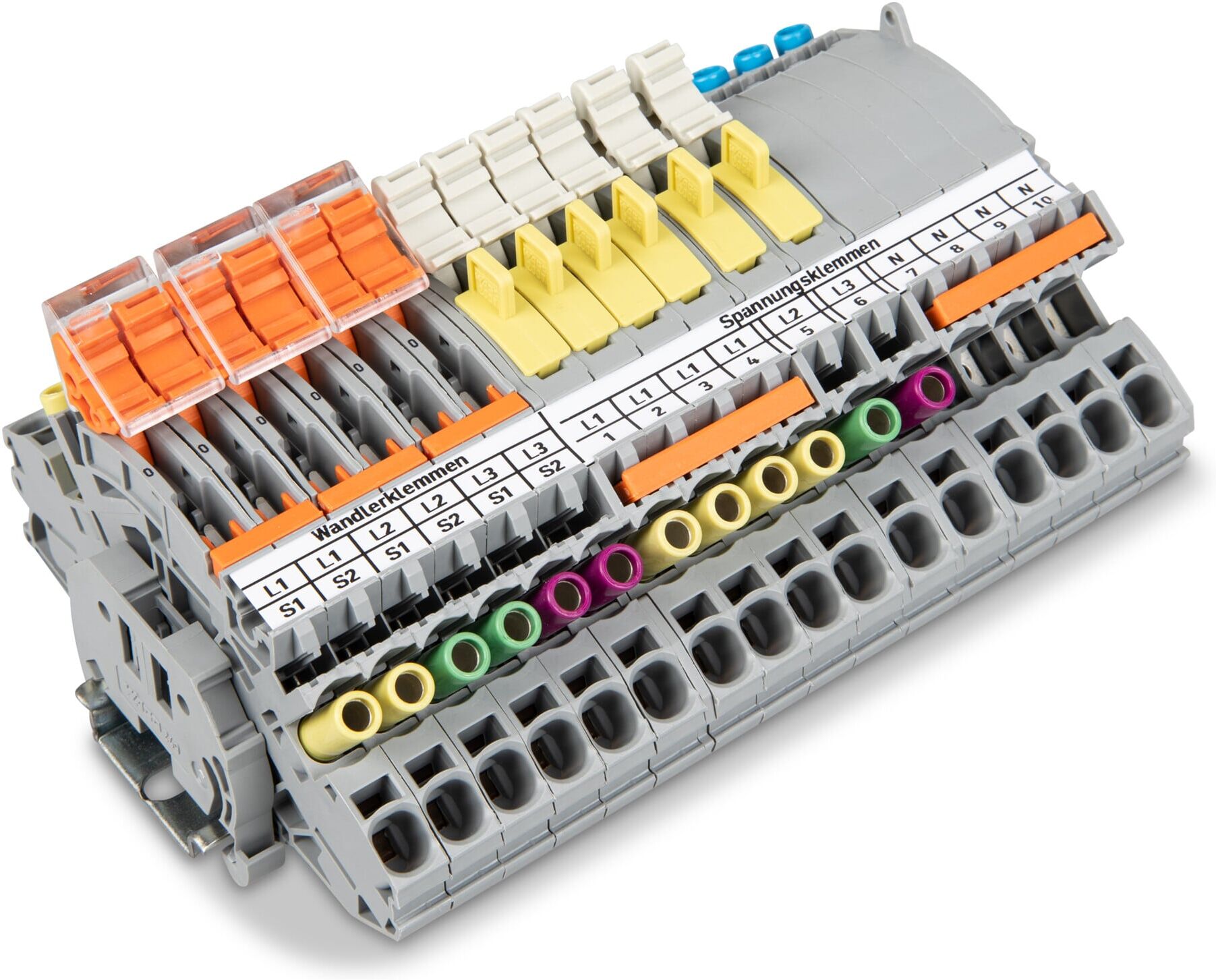 WAGO Stromwandlerklemmenblock 821-200 6mm² grau)