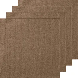 VEVOR Teppichfliesen zum Abziehen und Aufkleben, 457x457mm, selbstklebende Teppichbodenfliesen, weich gepolsterte Teppichfliesen, DIY-Installation für Schlafzimmer, Wohnzimmer (10 Stk., Dunkelbraun)