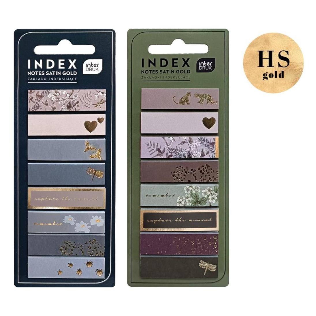 Magni Interdruk Haftmarker Index Notes SATIN GOLD 2fach sortiert (45 x 12 mm) (47531374)