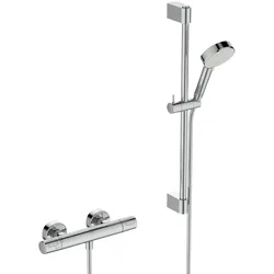 Ideal Standard Brausegarnitur mit Thermostat Ceratherm T25 Brausestange 60cm Chrom, A8472AA A8472AA