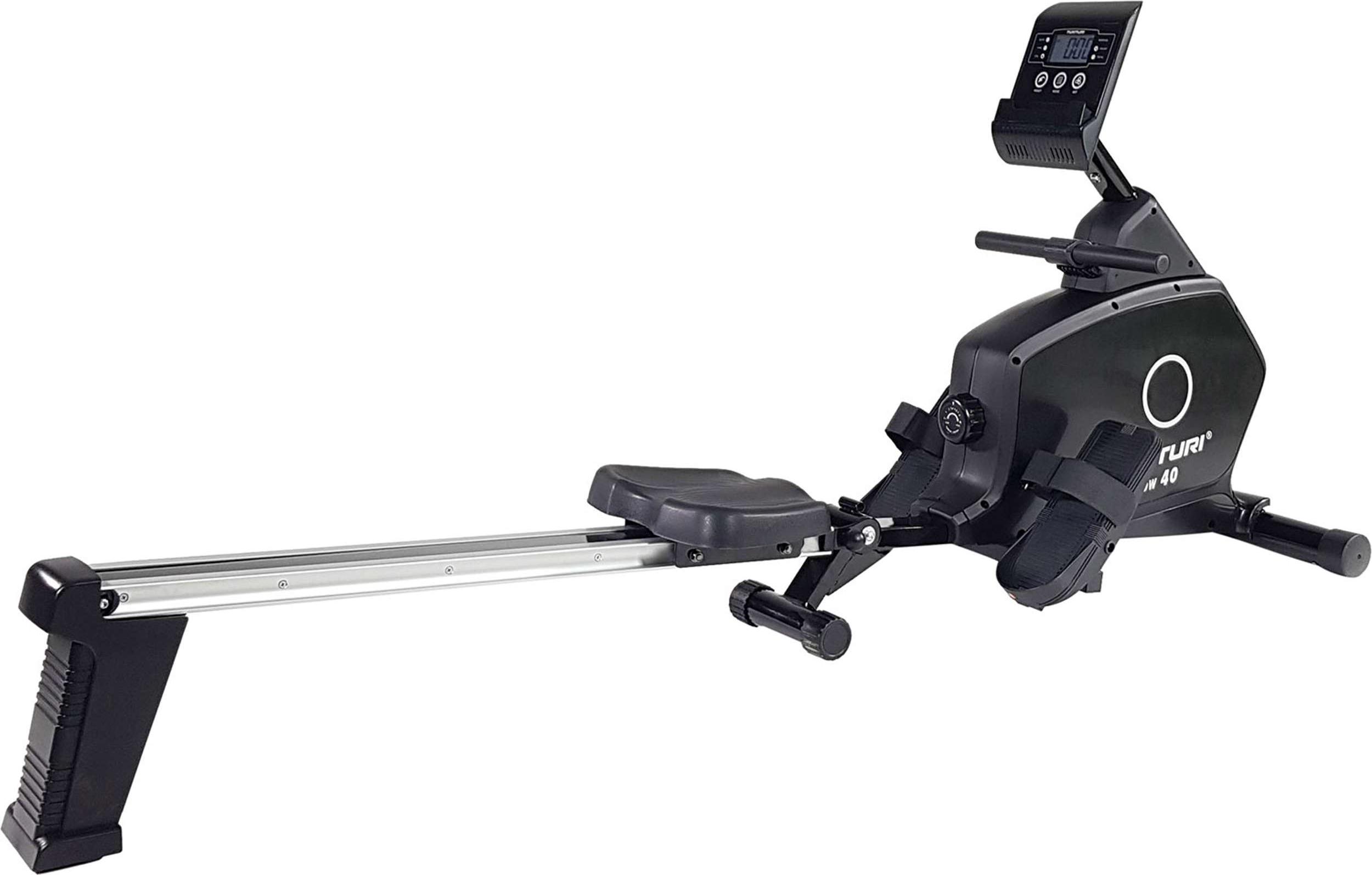 Tunturi FitRow 40, Rudergerät für Zuhause, Rudermaschine met hocheffizientes Magnetbremsssystem, Rower, klappbar und platzsparend