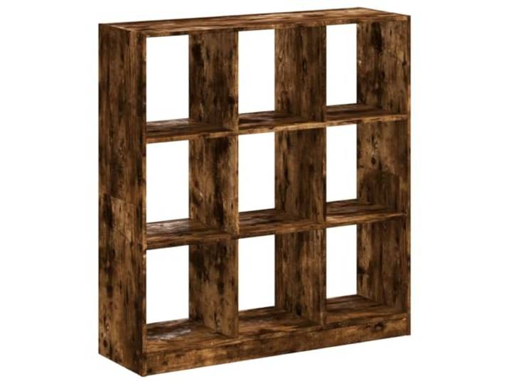 KGFHERENB Standregal Räuchereiche 9 Fächer 102x32x108 cm Holzwerkstoff Vielseitiges Würfelregal mit 9 Fächern für Wohnzimmer und Schlafzimmer. Ideal für Dekoration, Bücher und Raumordnung.