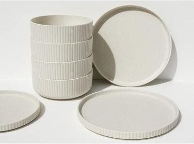 Abode Homewares Scallop Petal PP Pink 12 PC Dinnerware Set