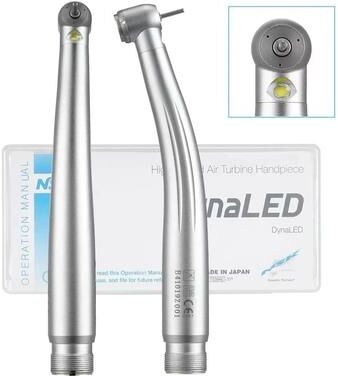 Uplift Essentials High Speed Dental Handpiece With LED Light B2 M4 Push Button Air Turbine Drill 4 Hole
