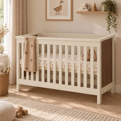 Cabino Born Lucky Baby Bed Dallas Walnut 60x120 cm