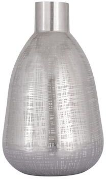 Atlas Lighting and Home Atlas Bourne Silver Textured Metal Vase