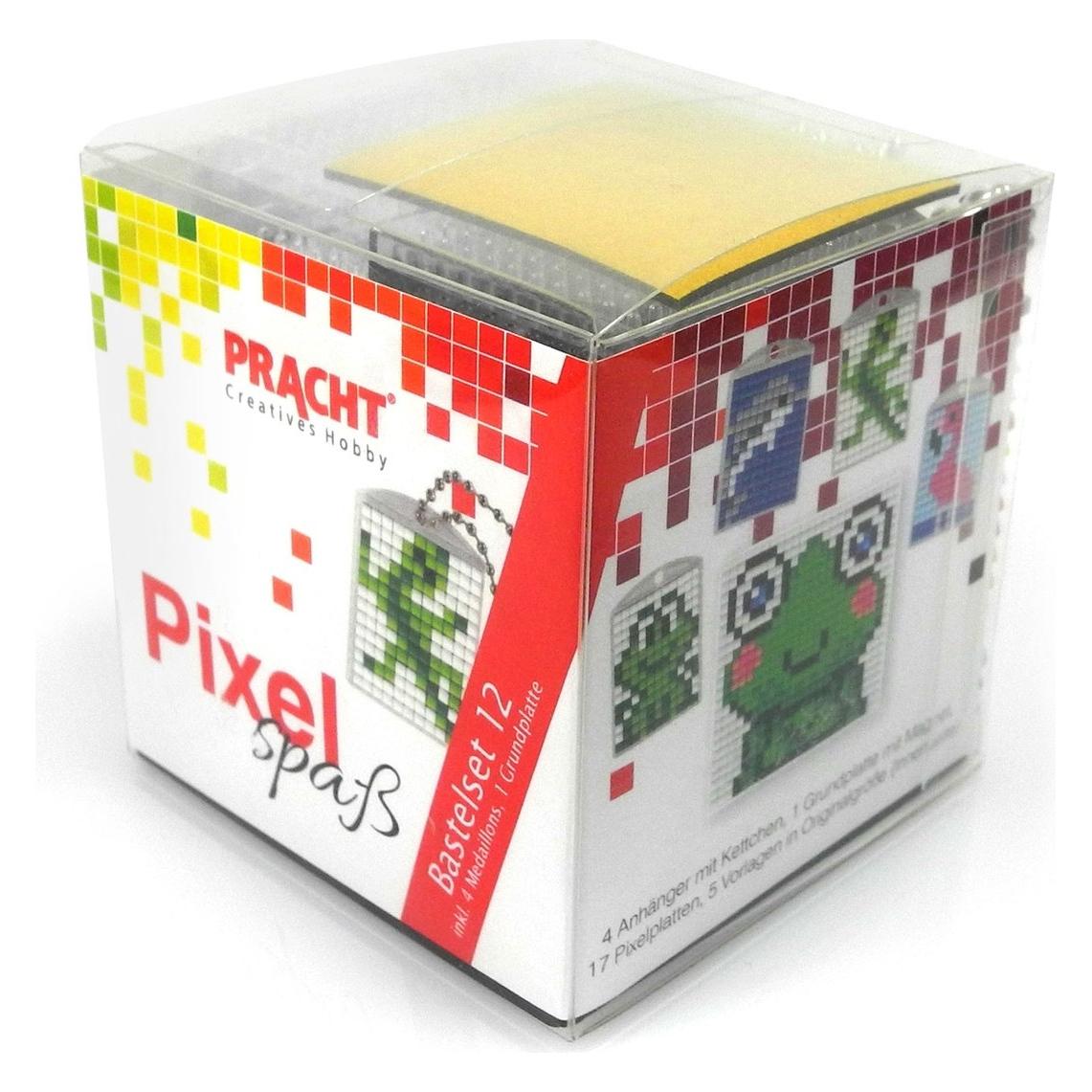 Magni Pixel P90032-63501 Lustiges Bastelset 12, zum Gestalten von 4 Schlüsselanhängern (Medaillons) für Ki (P90032-63501)