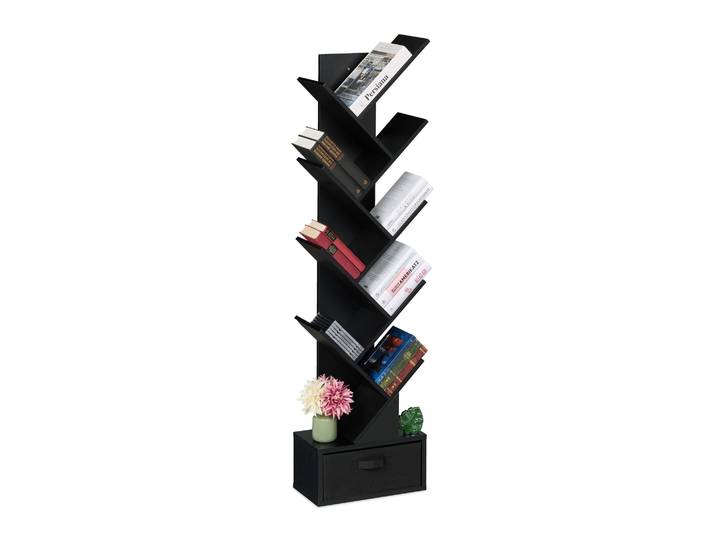 Bücherregal in Baumform Schwarz