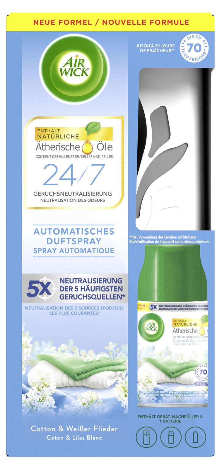 AIRWICK Duftspender Cotton & Weißer Flieder 250 ml 3236565