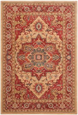 SAFAVIEH Mahal Reka Traditional Grandeur Red/ Natural Rug