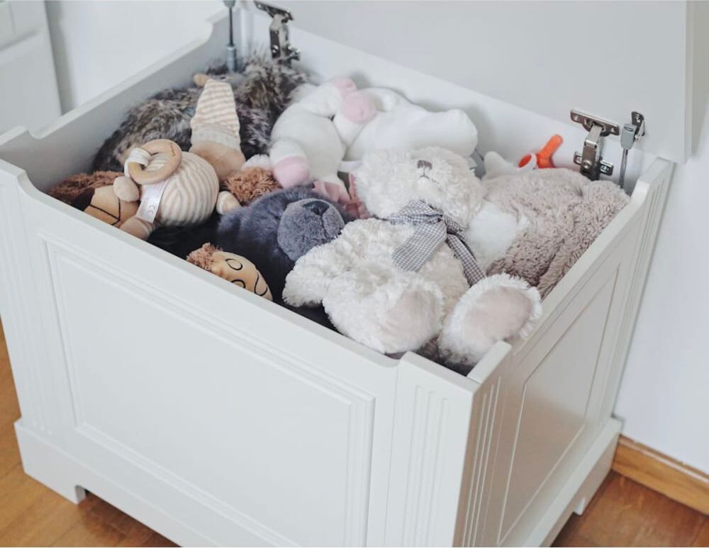 Bellamy Coffre à jouets ines panneaux mdf et stratifiés blanc Blanc 68x59x50cm