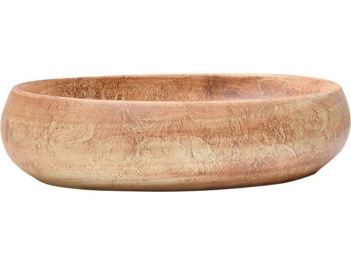 vidaXL Vasque à poser Marron Ovale 59x40x15 cm Céramique