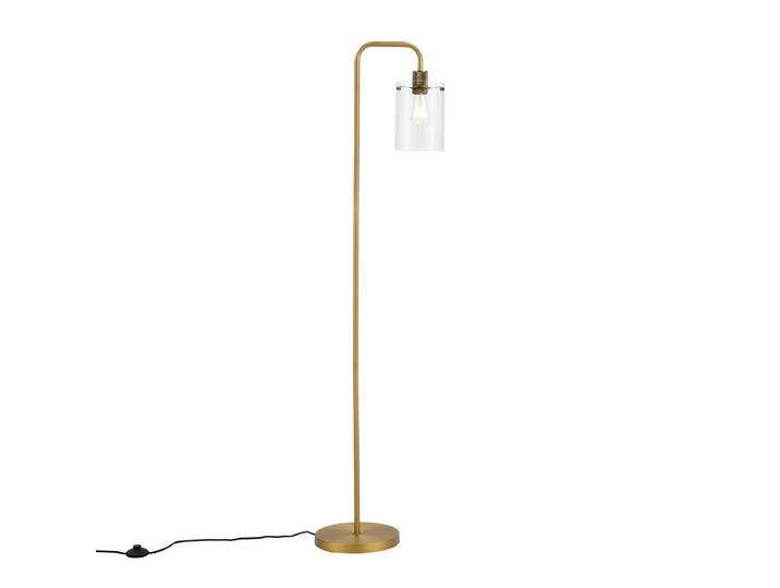 Lampadaire design bronze avec verre transparent - Domo